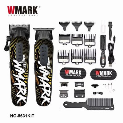 WMARK Formula W1 Pro High Speed Barber Kit Hair Clipper & Trimmer NG-8631KIT Cut
