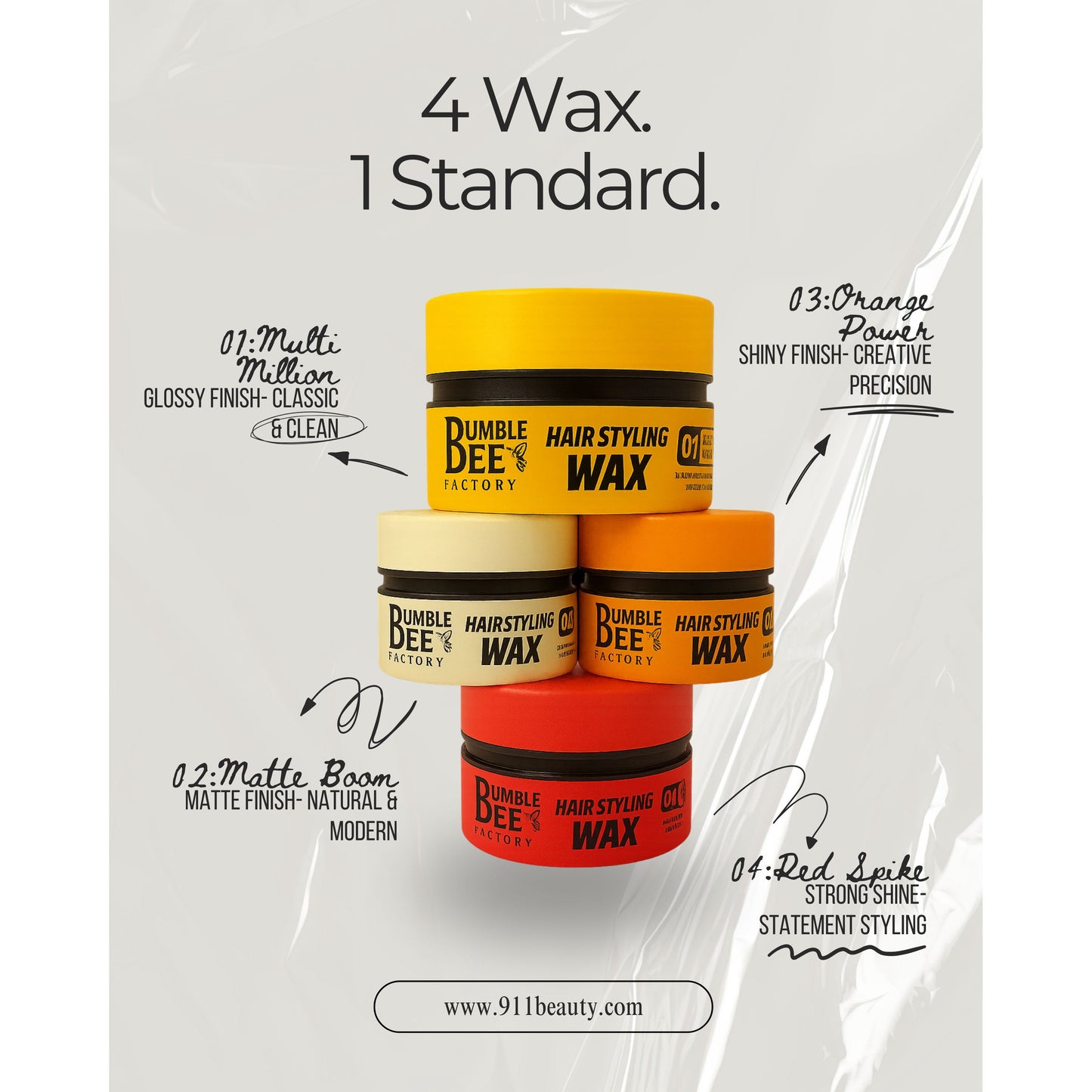 BUMBLE BEE Hair Styling Wax Maximun Control and No Flakes