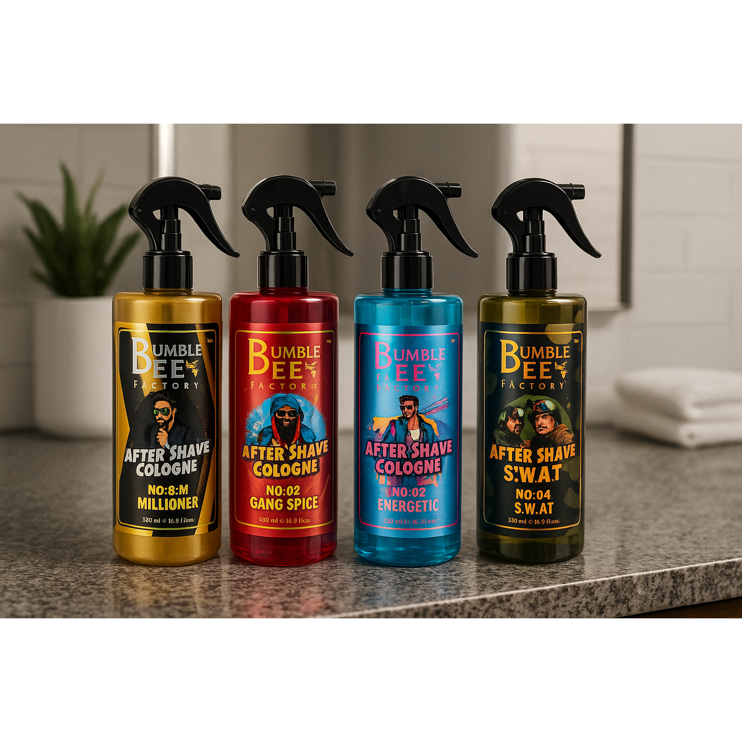 BUMBLE BEE After Shave Spray Cologne with Pump Included - 16.9 fl.oz. 500 ml