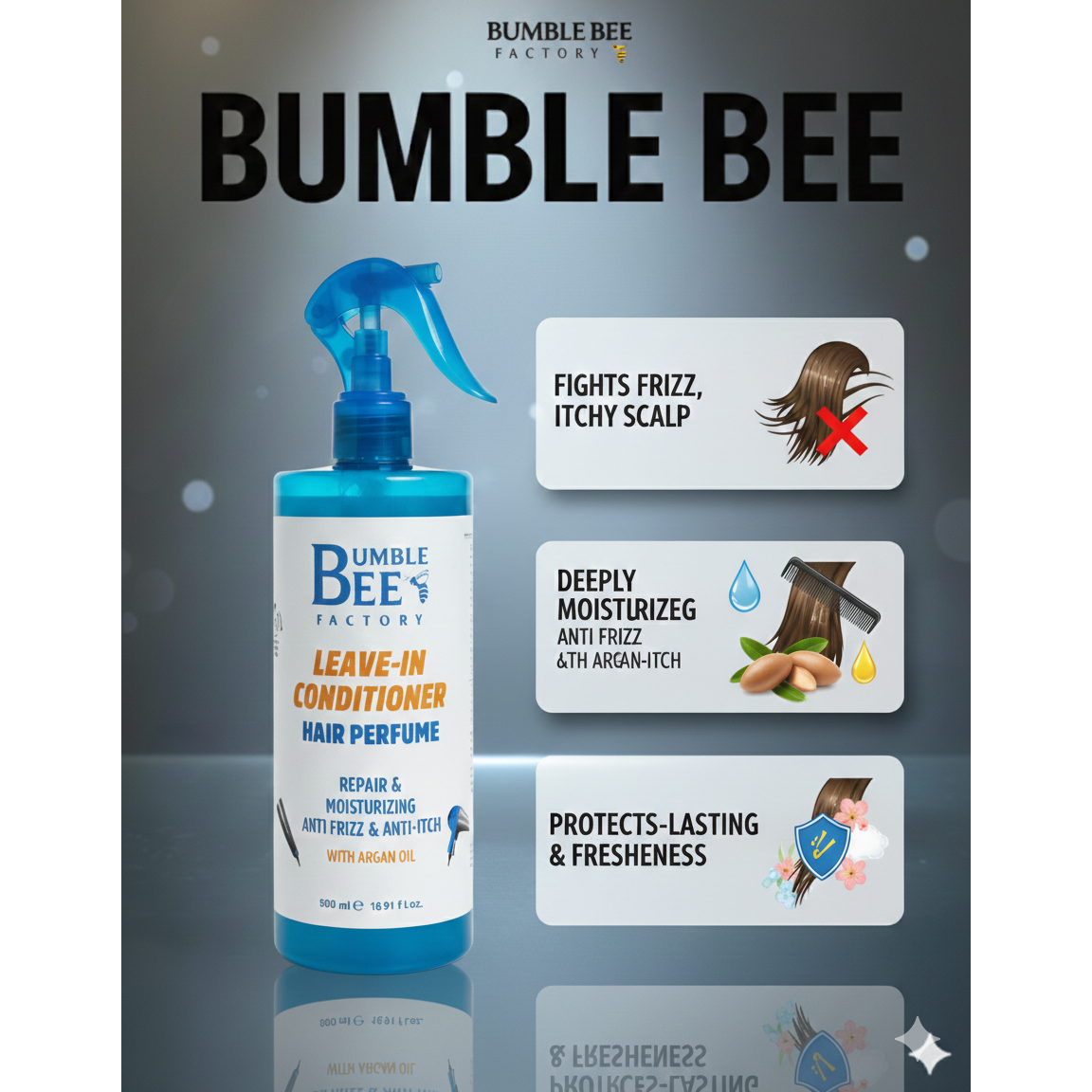 Bumble Bee Factory Leave In Conditioner With Argan Oil