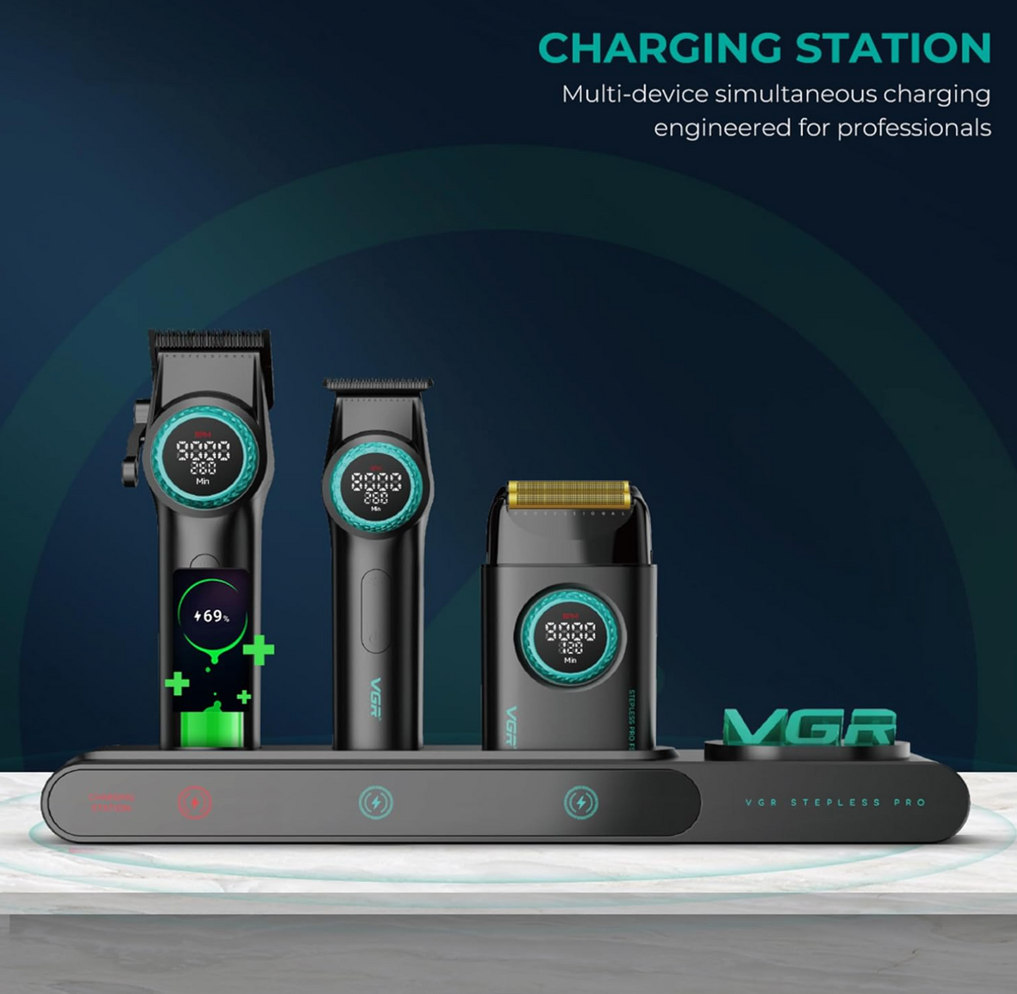 VGR 3 in 1 Profesional Barber Combo