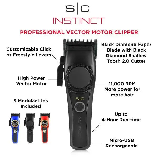StyleCraft Instinct Professional Vector Motor Cordless Hair Tools with Intuitive Torque Control
