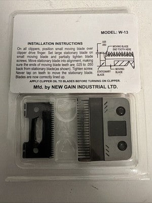 Wmark W-13 DLC 2-Hole Fade Blades Sharp Perfect Taper Clipper Fits Wahl Magic