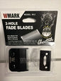Wmark W-2 Black Stagger-Tooth 2-Hole Fade Clipper Blade Fits Wahl Clippers
