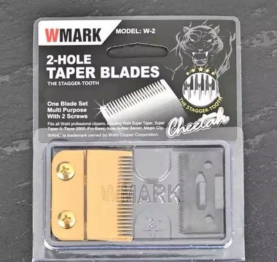 WMARK W-2 Gold Stagger-Tooth Fade Blade Fits Wahl Magic Clip Senior Super Taper