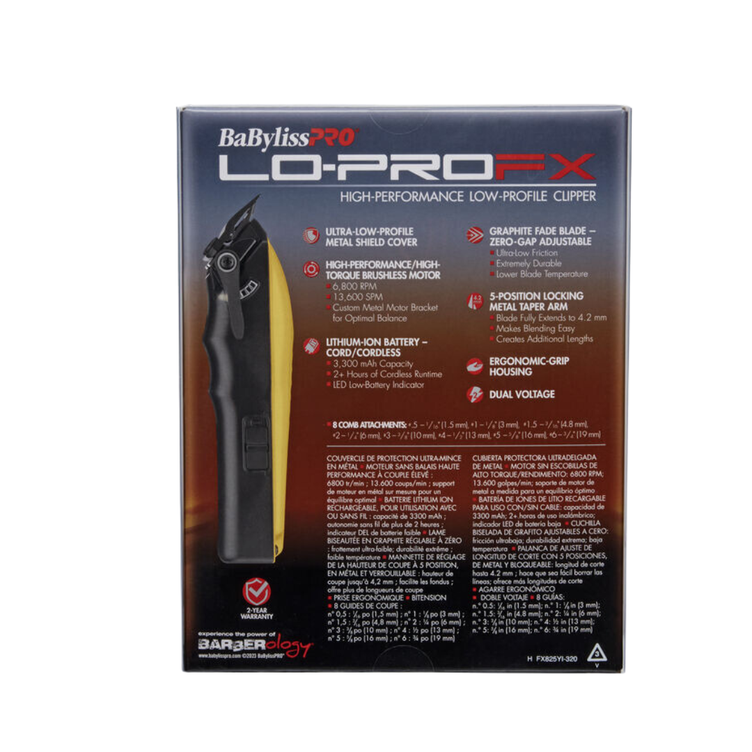 BaBylissPRO LO-PRO FX SPECIAL EDITION INFLUENCER Clipper Red, Blue, Yellow