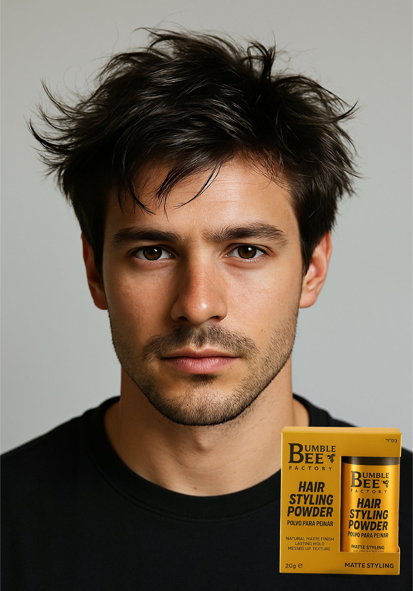 Bumble Bee Hair Styling Powder - Volumize and Texturize Your Hair Effortlessly, Natural Matte Finish – No Oil or Greasy Residue