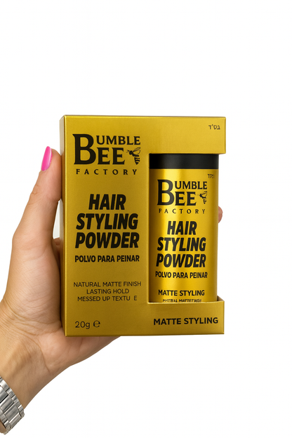Bumble Bee Hair Styling Powder - Volumize and Texturize Your Hair Effortlessly, Natural Matte Finish – No Oil or Greasy Residue