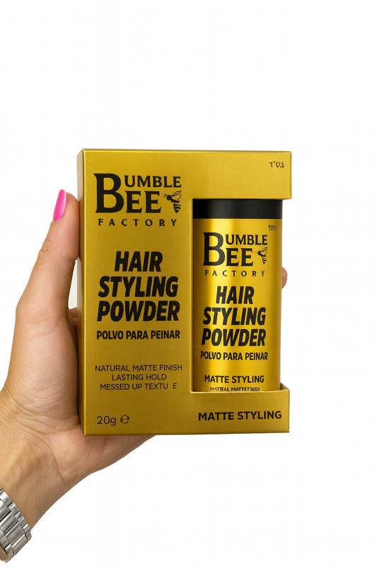 Bumble Bee Hair Styling Powder - Volumize and Texturize Your Hair Effortlessly, Natural Matte Finish – No Oil or Greasy Residue