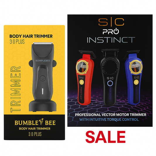 Stylecraft Pro Instinct Professional Vector Motor Metal Trimmer with Intuitive Torque Control #SC407M (Dual Voltage) X WATERPROOF Professional Bumble Bee Shaver
