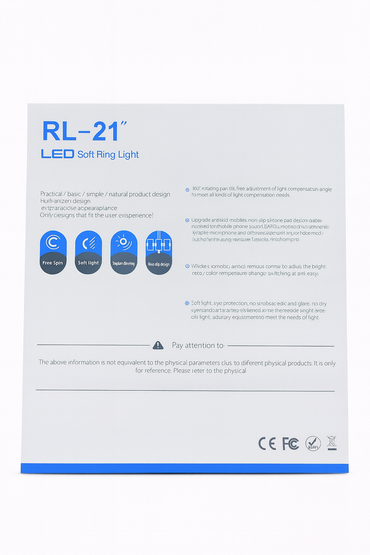 RL-21" LED Soft Ring Light with Remote Control – Professional Lighting Kit