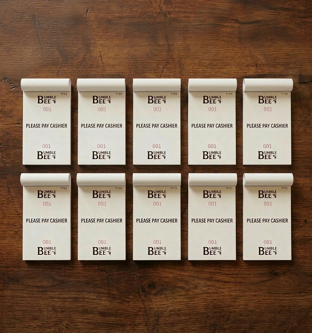 Bumble Bee Barber & Salon Service Receipt Pads - Lot of 10