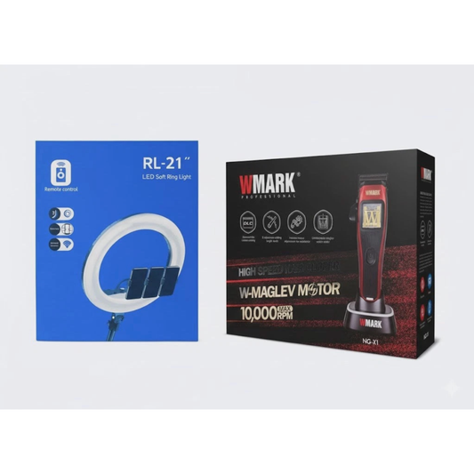 WMARK NG-X1 Professional Hair Clipper & Ring Light Combo
