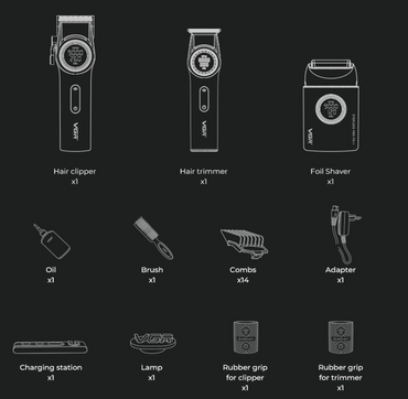 VGR 3 in 1 Profesional Barber Combo