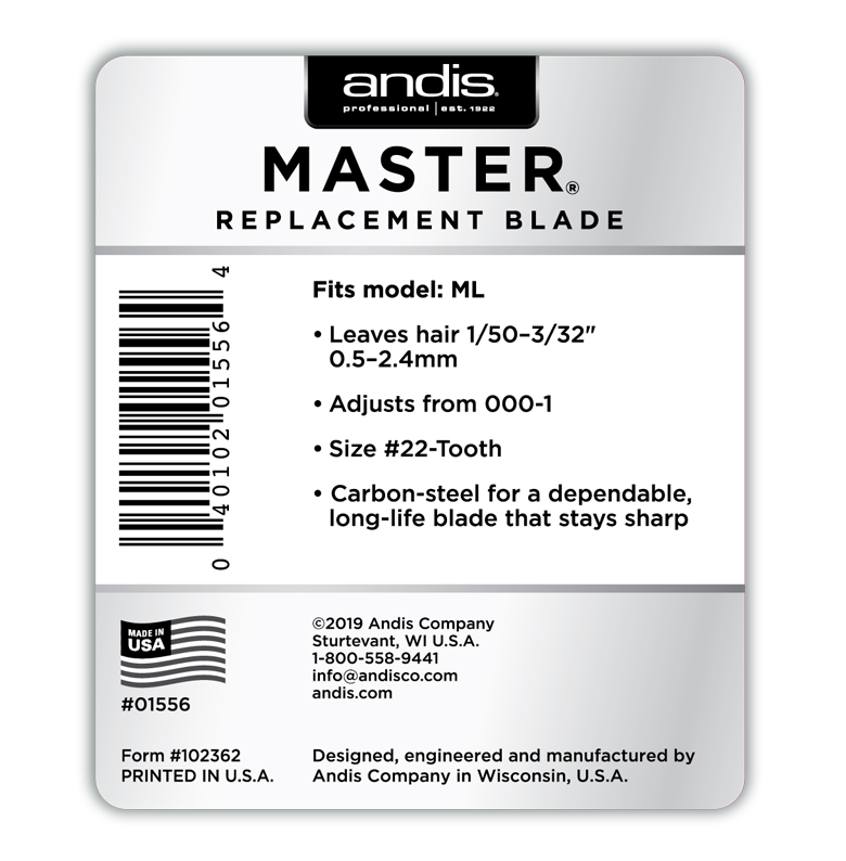 Andis - Master®/MLX Replacement Blade, Size 000-1