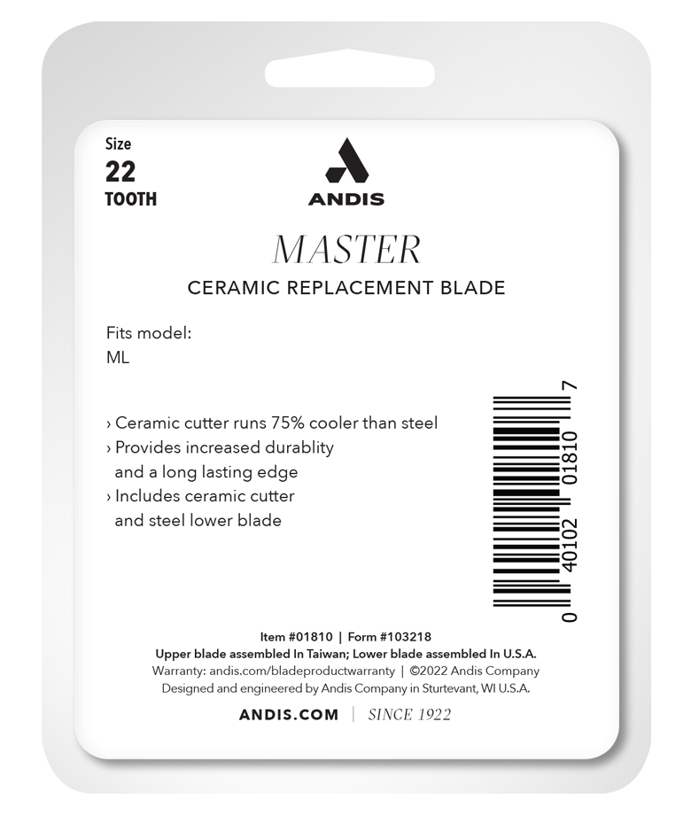 Andis - Master Clipper Ceramic #22-Tooth Blade (000-1)