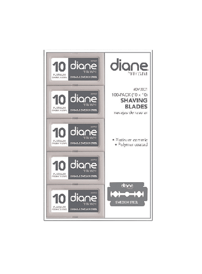Diane Shaving Double Edge Blades by Fromm 100 pack - Swedish Steel #DVB001