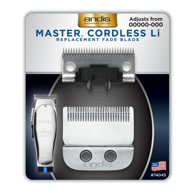 Andis - Master Cordless Li Replacement Fade Blade, Carbon Steel Size 00000-000
